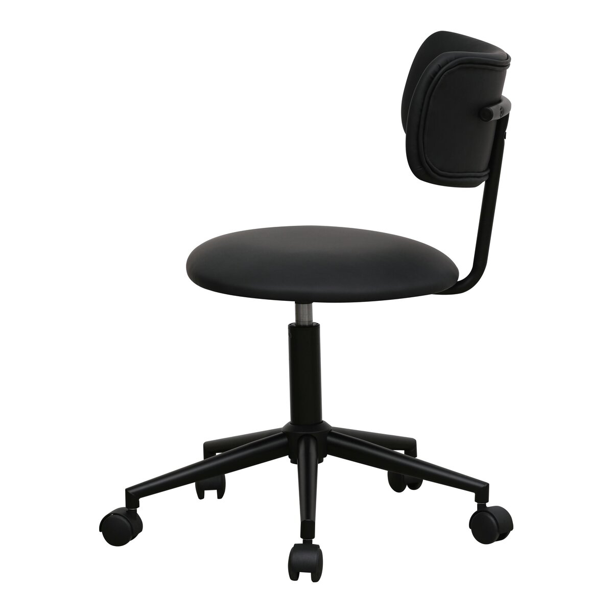Bürostuhl Xory aus Kunstleder - Drehbar, Höhenverstellbar, Neigbar, Schwarz