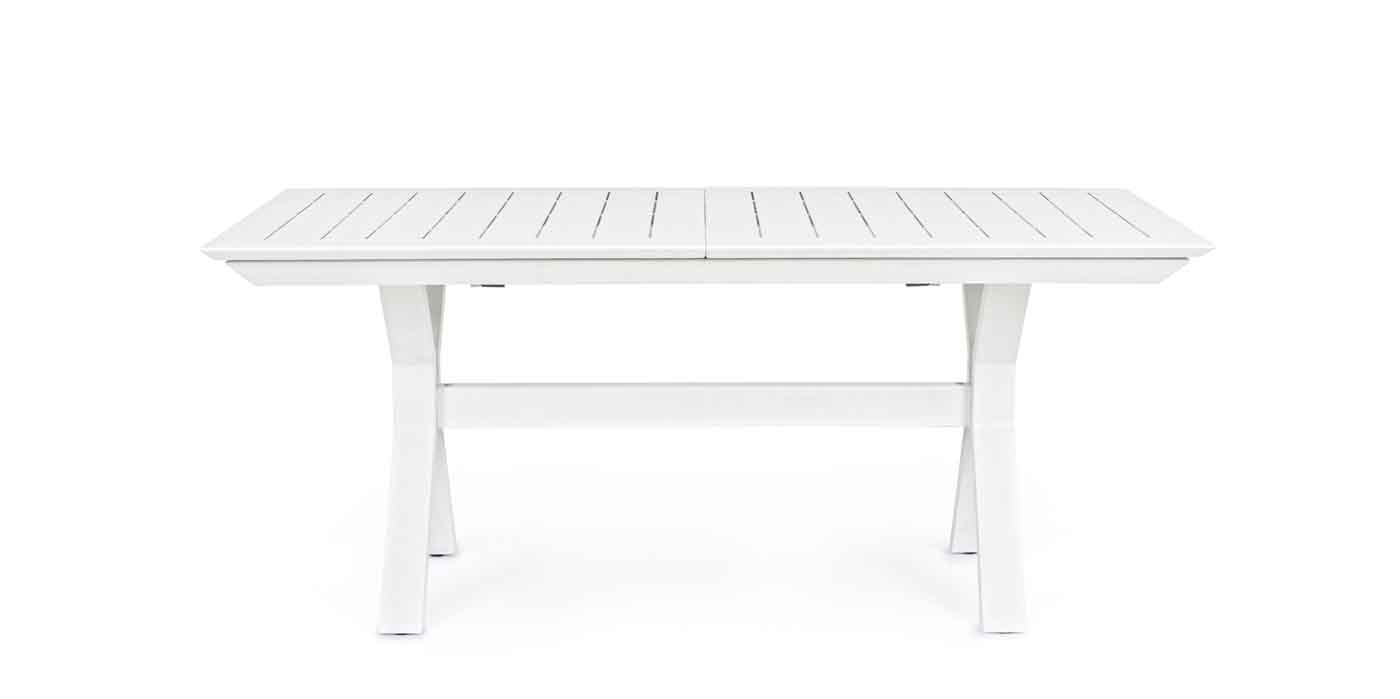 Gartentisch Kenyon Ausziehbar, 180-240x100 cm, Weiß