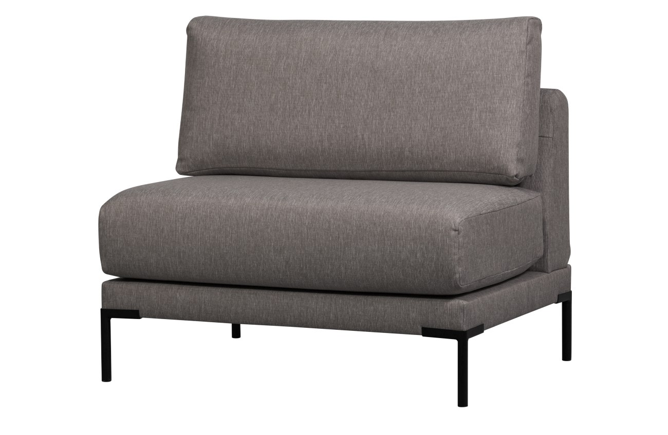 Bank Couple Element aus Melange-Stoff 100 cm, Grau Bank Couple Element aus Melange-Stoff 100 cm, Grau