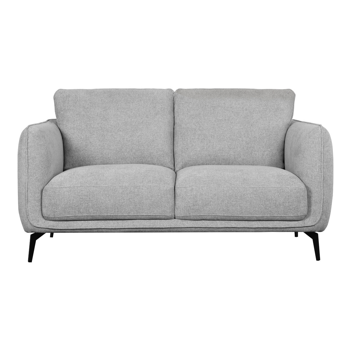 2-Sitzer Sofa Alenes Stoff Hellgrau - mit Taschenfederkern & weicher Polsterung