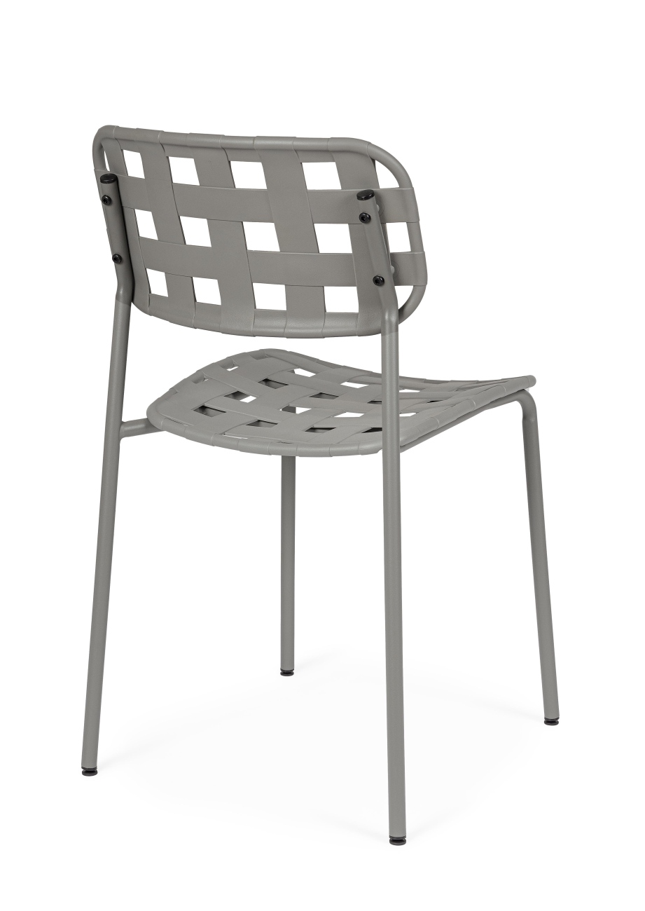 Gartenstuhl Clover aus Metall, Grau