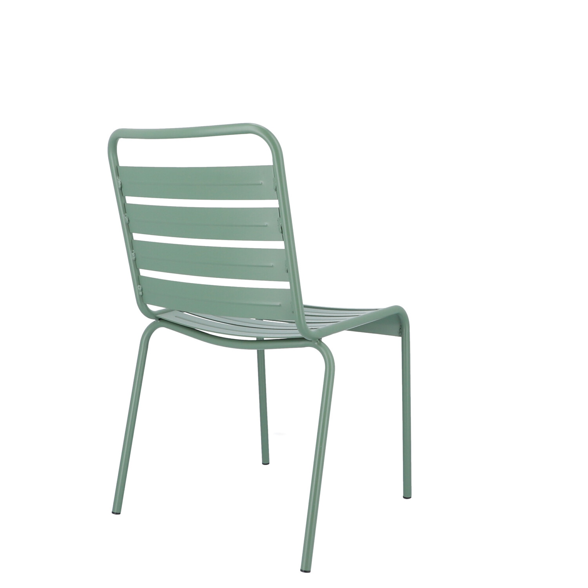 Der moderne Stapelstuhl Mya wurde aus Aluminium gefertigt und hat einen salbei Farbton. Designet wurde der Stuhl von der Marke Jan Kurtz.