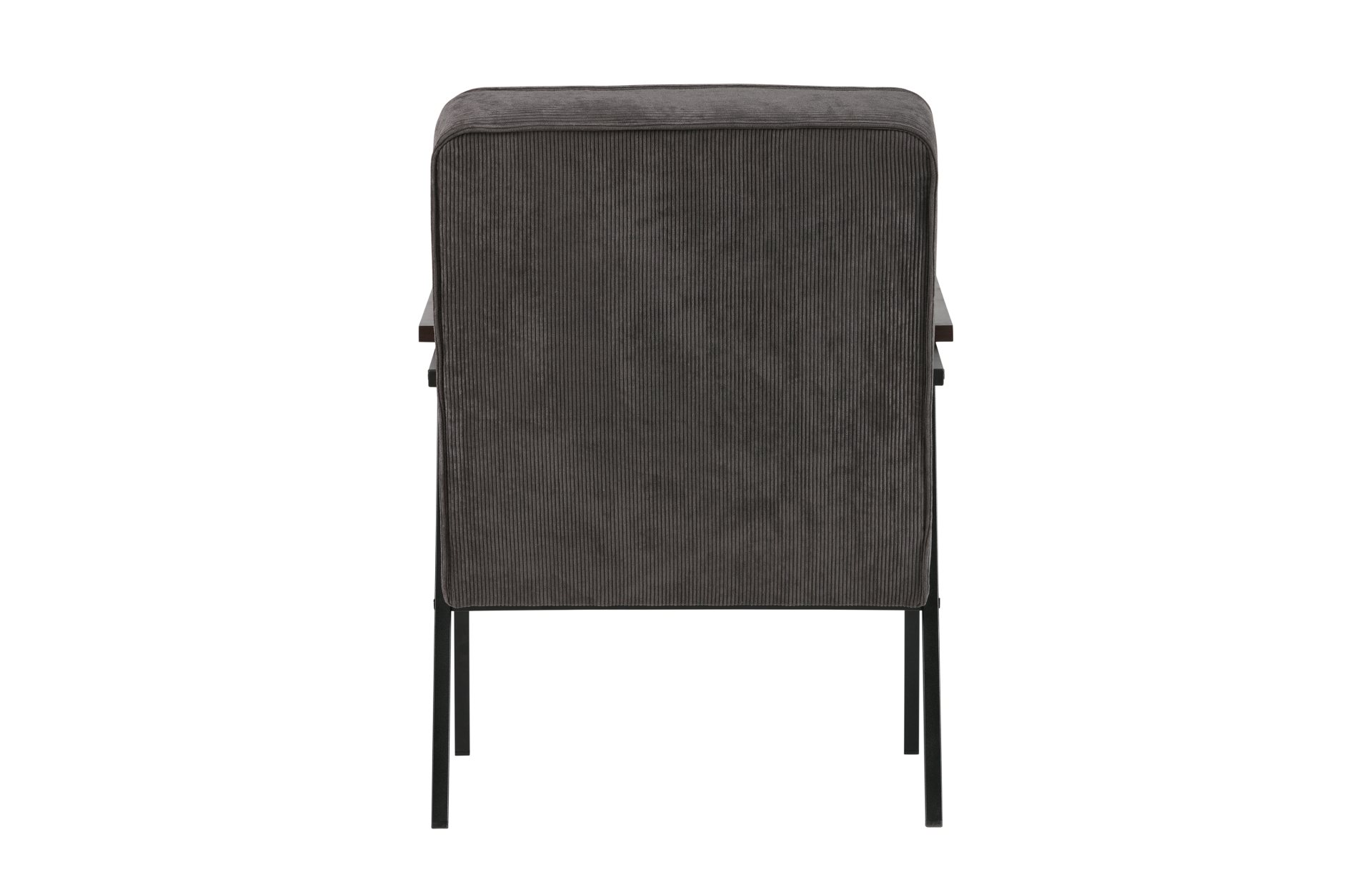 Der Stilvolle Sessel Sally überzeugt mit seinem skandinavisch aber auch modernen Design. Gefertigt wurde der Sessel aus Metall und hat einen Stoffbezug in Cord-Optik. Die zwei Armlehnen sorgen für einen bequemes Sitzen. Der Sessel hat die Farbe Anthrazit.