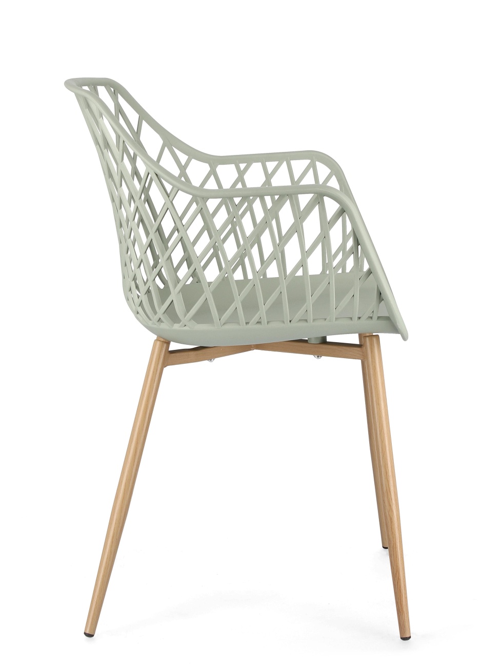 Stuhl Optik 4er-Set, Salbei