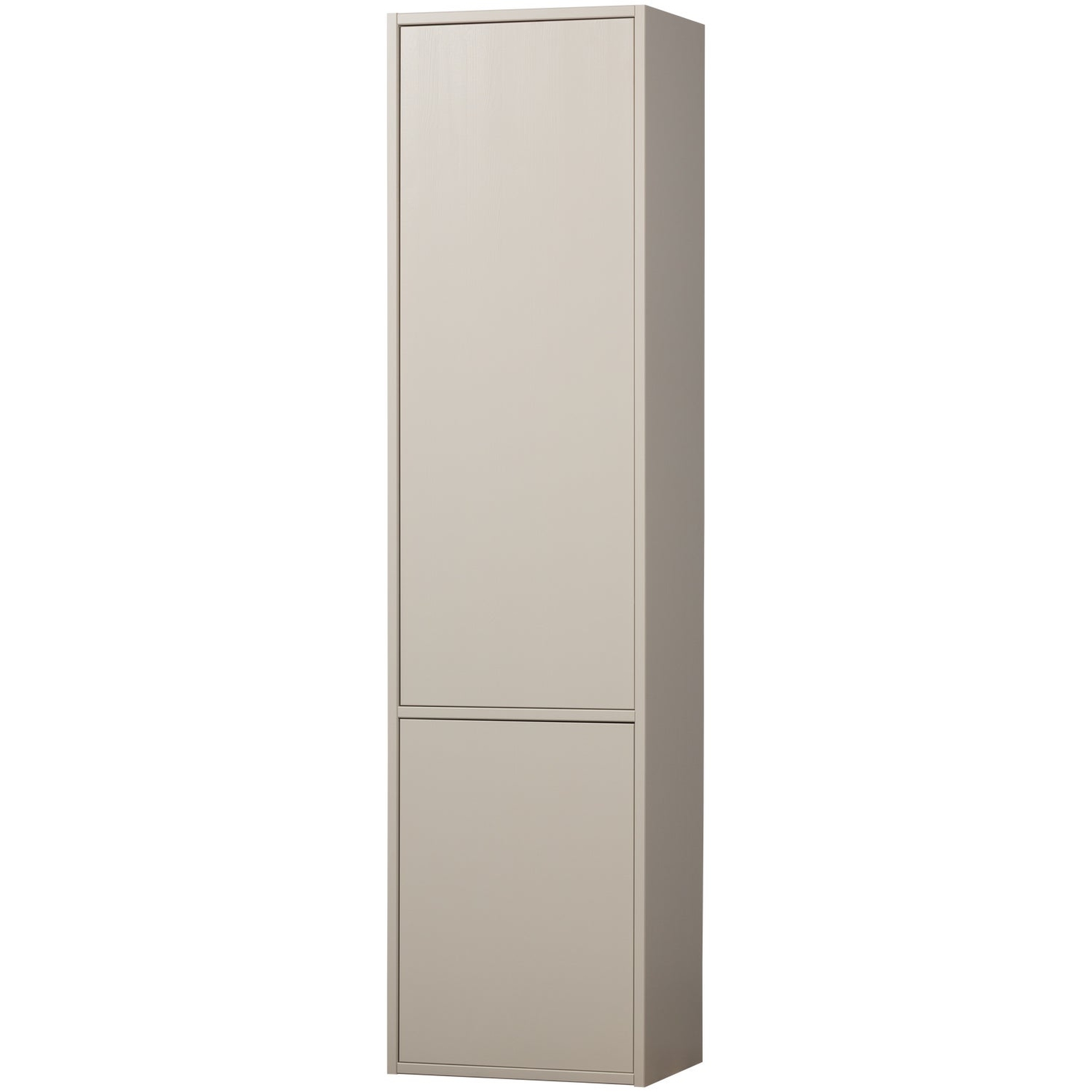 Schrank Meggy schmal 55 cm Kiefer [FSC] Hellgrau - modern mit Push-to-Open-System, 215 x 55 x 40 cm