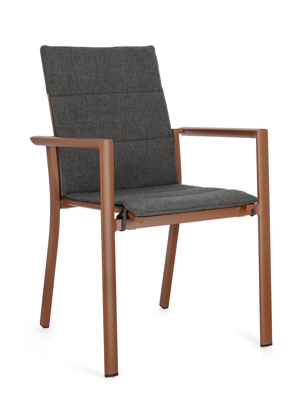 Auflage für Gartenstuhl Konnor, Dunkelgrau