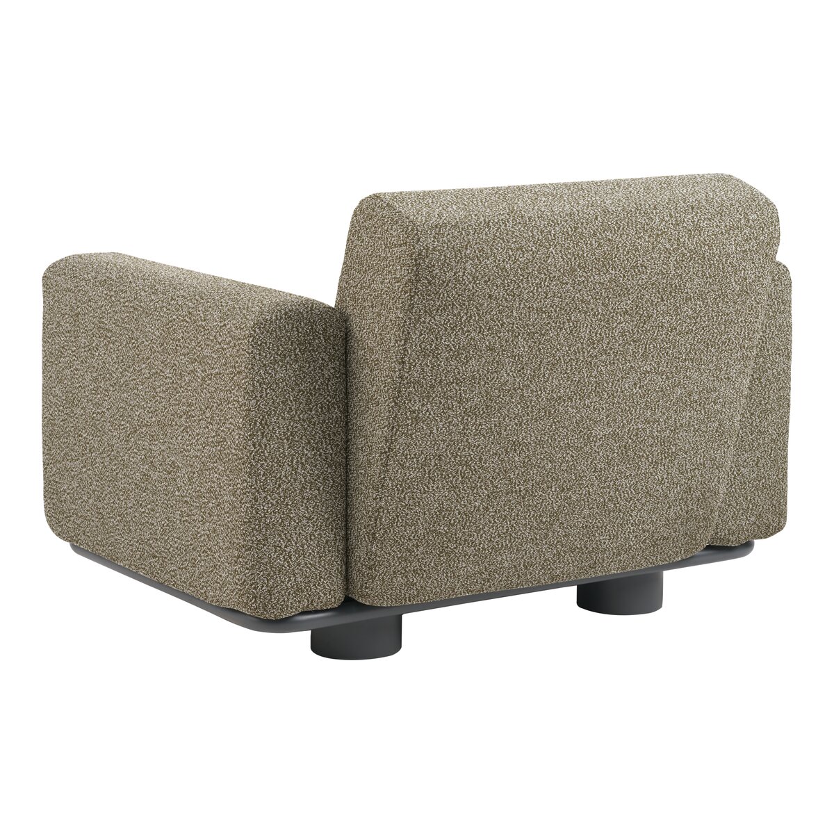 Gartensessel Bolster Anthrazit/Teddy Grün - aus Aluminium, wasserabweisende Kissen