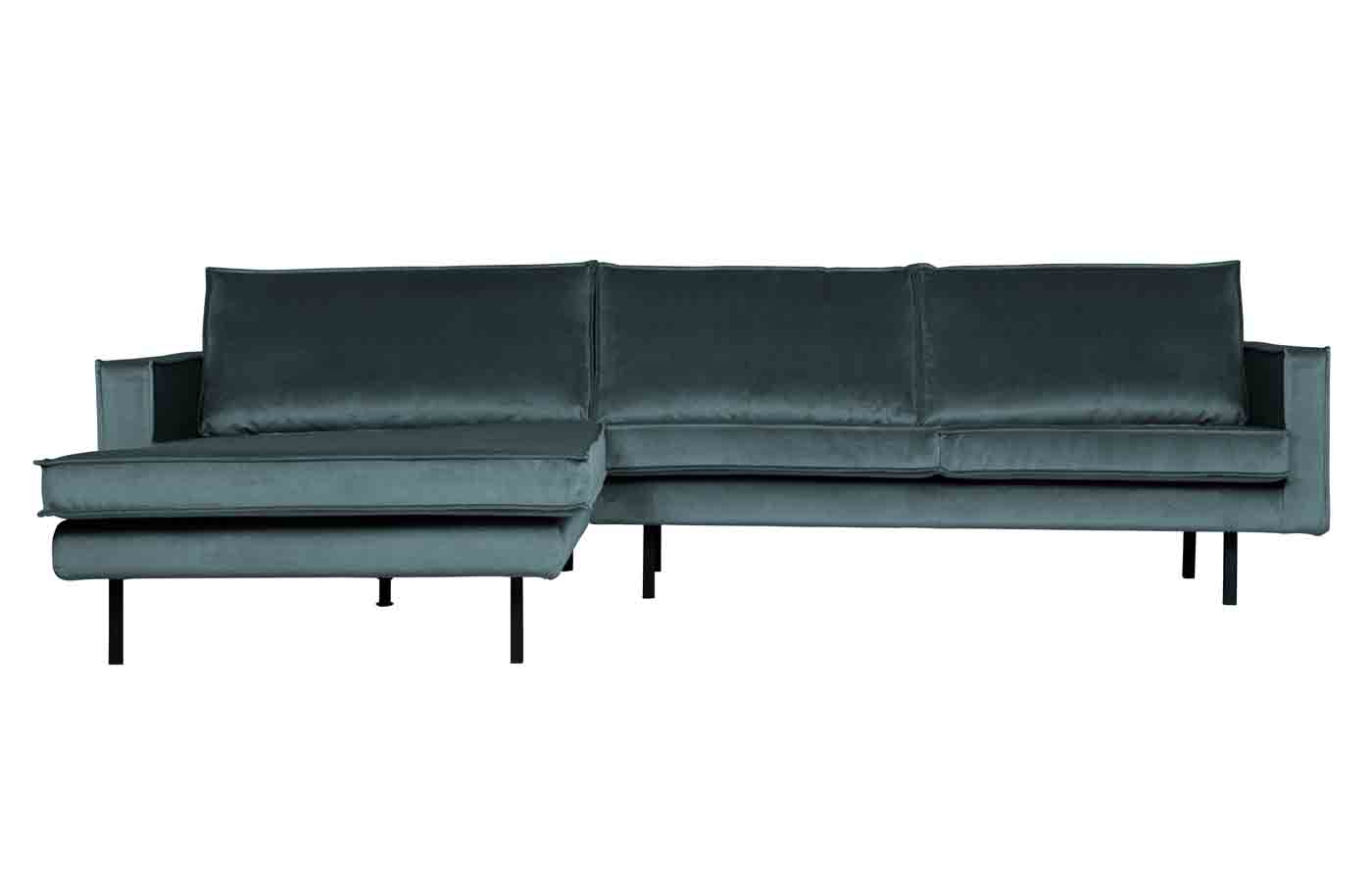 Ecksofa Rodeo Chaiselongue Samt, links Teal Ecksofa Rodeo Chaiselongue Samt, links Teal