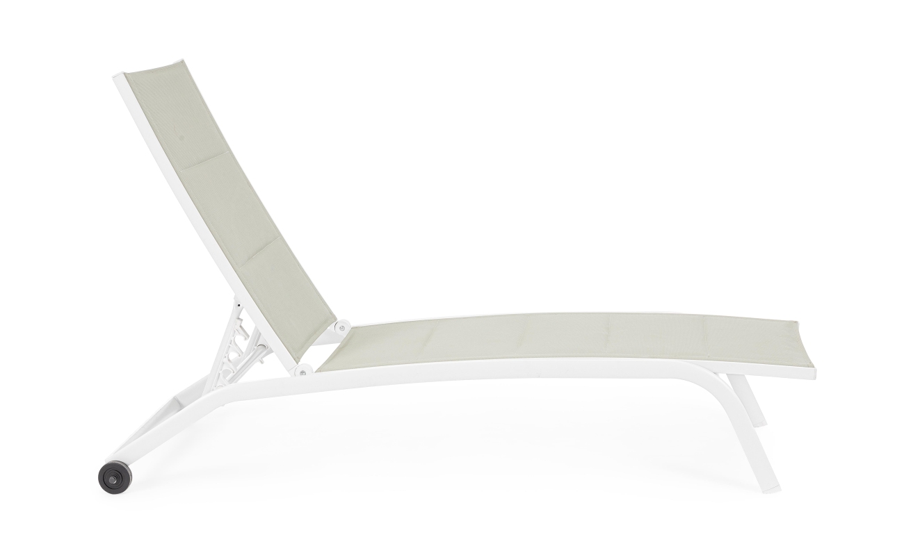 Sonnenliege Cleopass aus Aluminium mit Rolle, Lagun