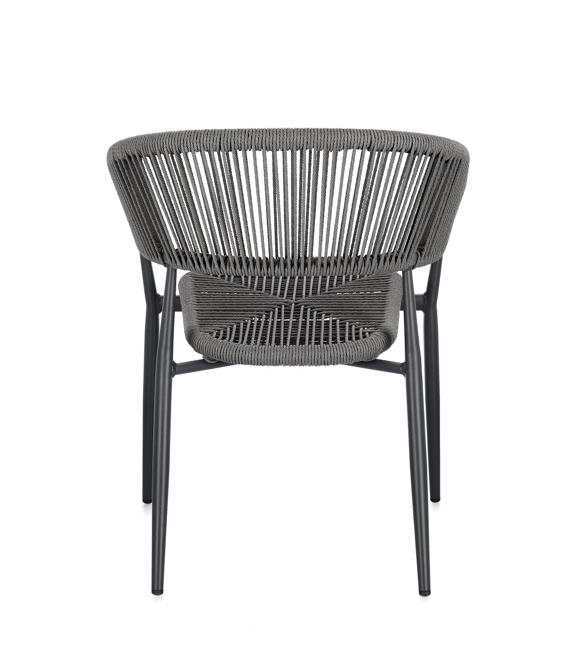 Gartenstuhl Algaida aus Aluminium, Anthrazit / Grau