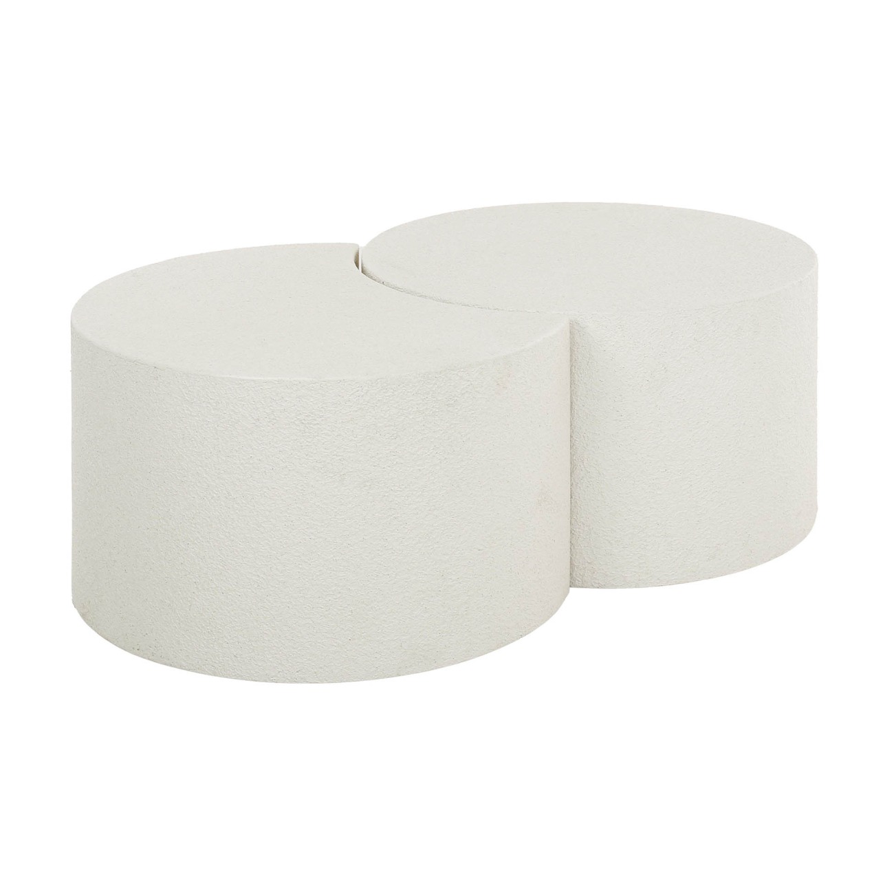 2er-Set Couchtisch Bulky Stone - Marmor-Komposit, Mondsatz 2er-Set Couchtisch Marbre - Marmor-Komposit, Säulengestell, Mondsatz