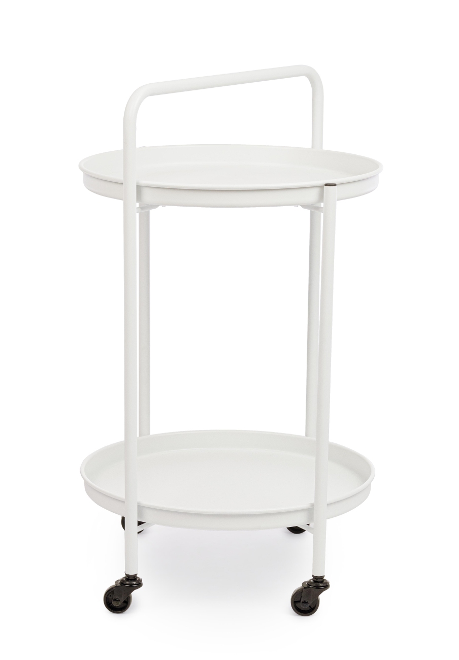 Gartenservierwagen Austin aus Metall, Weiß