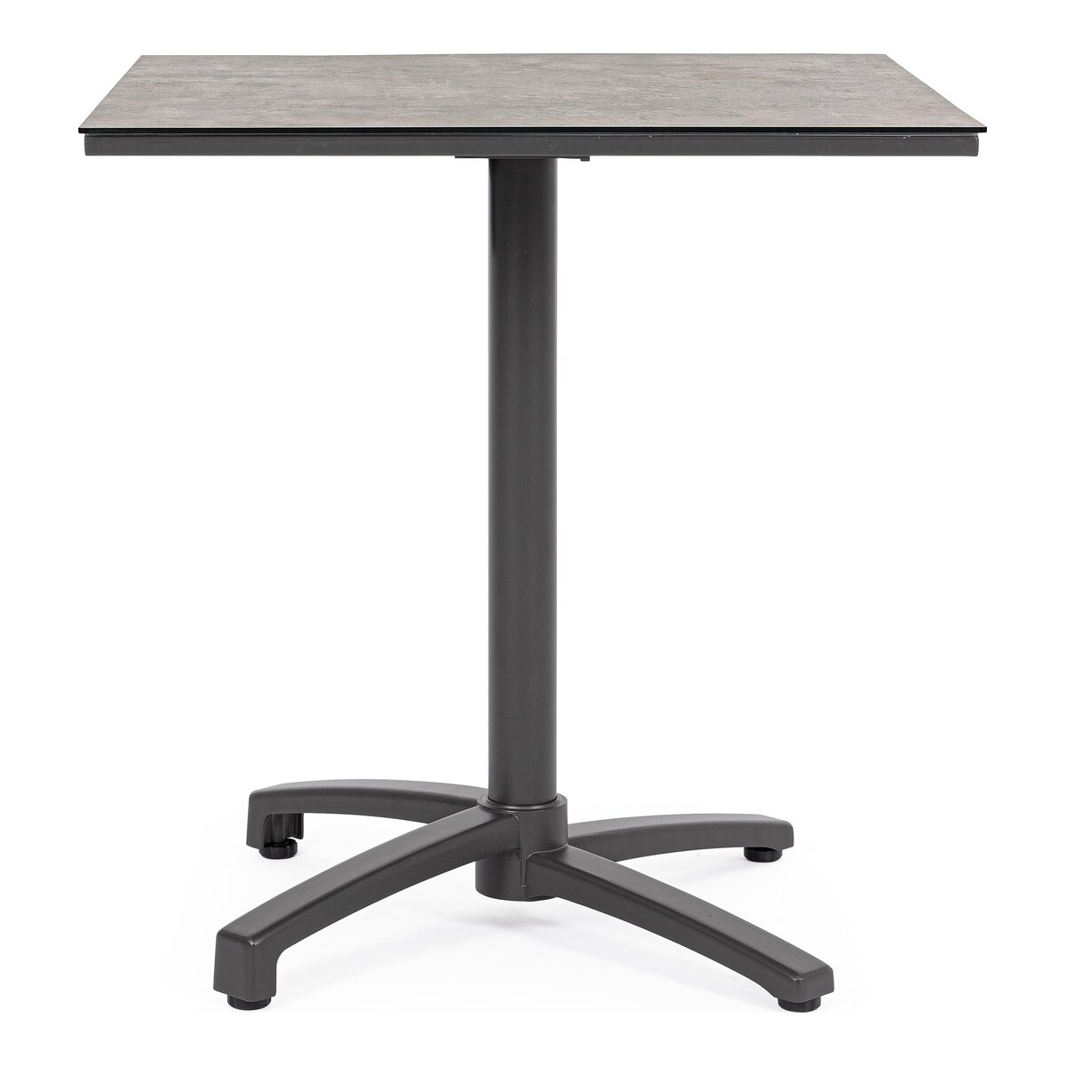 Garten-Bistrotisch Claret - Aluminium Anthrazit, HPL Grau Dunkel, 70 x 70 cm