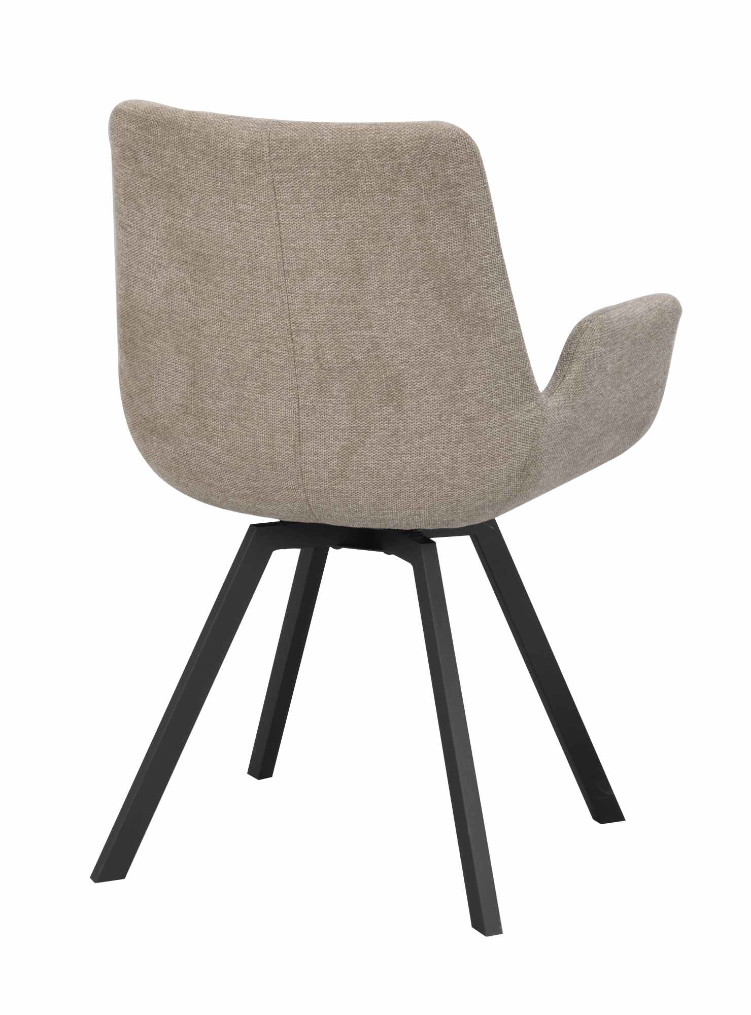 Stuhl Norwell 2er Set mit Drehfunktion, Beige – überzeugt mit zeitlosem Stil.