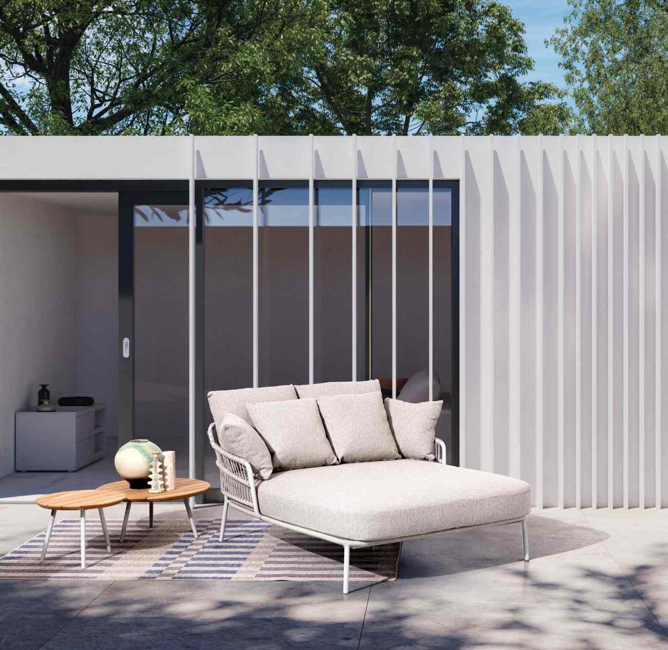 Gartendaybed Talaia aus Metall, Frostig