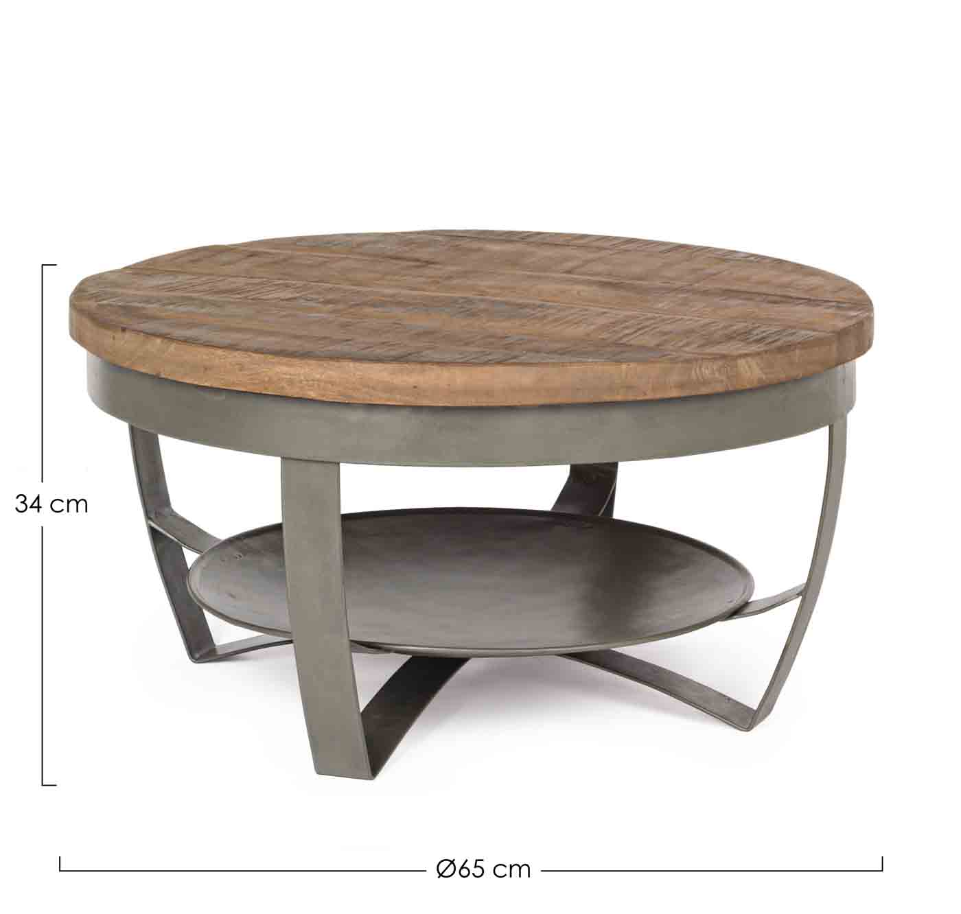 Massiver Couchtisch Mavila wurde aus Mangoholz gefertigt. Das Gestell ist aus Stahl. Außerdem besitzt der Tisch eine Unterplatte für ausreichend Stauraum.