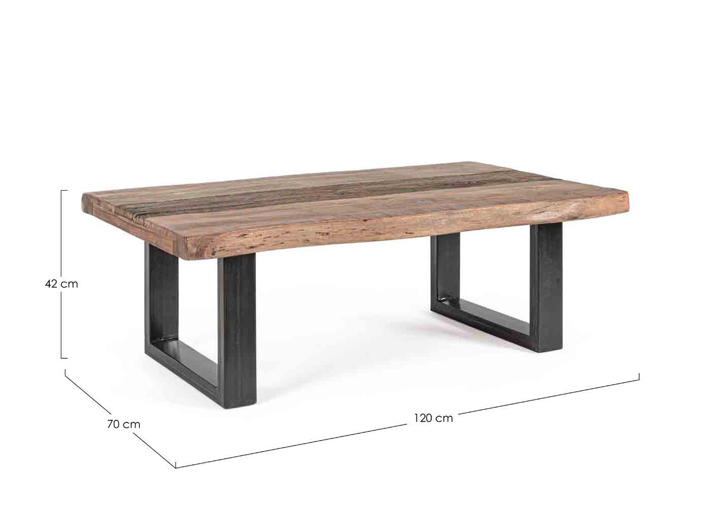 Der Beistelltisch Nottingham besitzt eine massive Tischplatte aus Akazienholz. Durch die Verwendung von Naturprodukten ist jedes Stück ein Unikat.