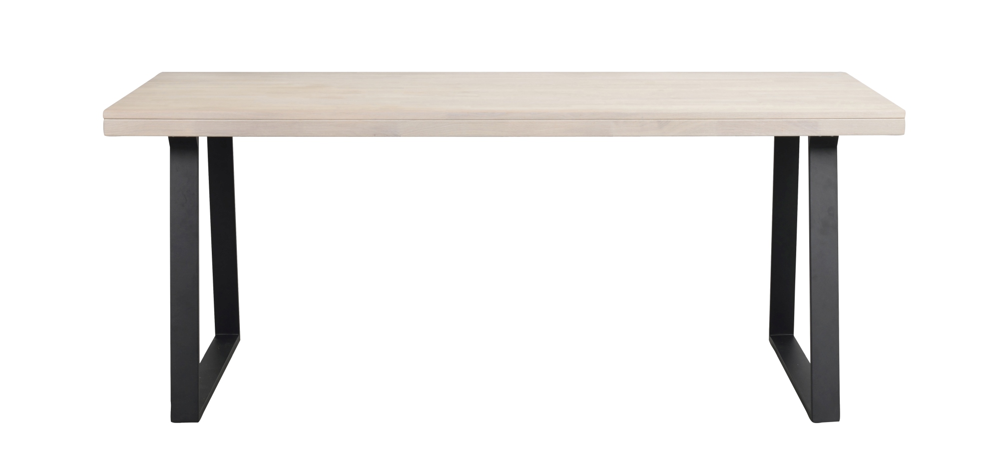 Esstisch Brooklyn, Trapez-Gestell, 170cm, Whitewash – überzeugt mit zeitlosem Stil.