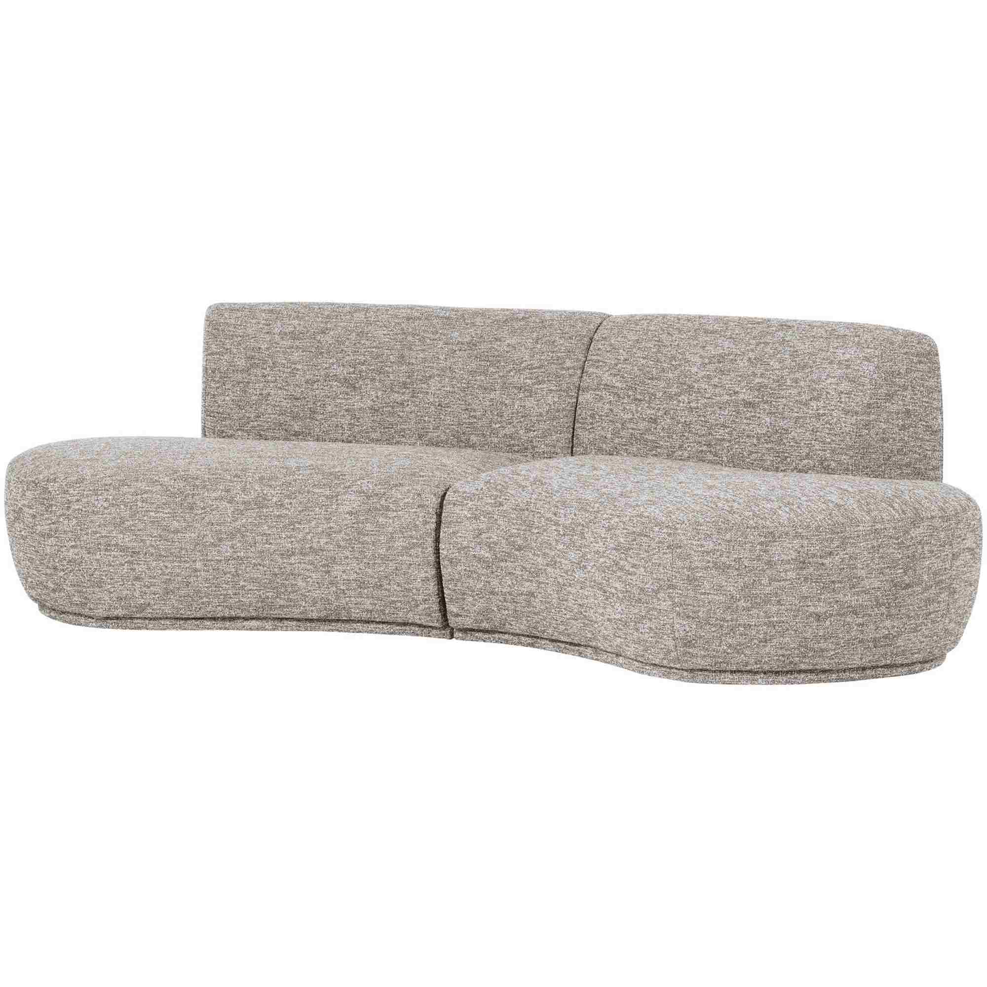 Sofa Batavier 4-Sitzer Halbrund - Melange-Stoff, Sand