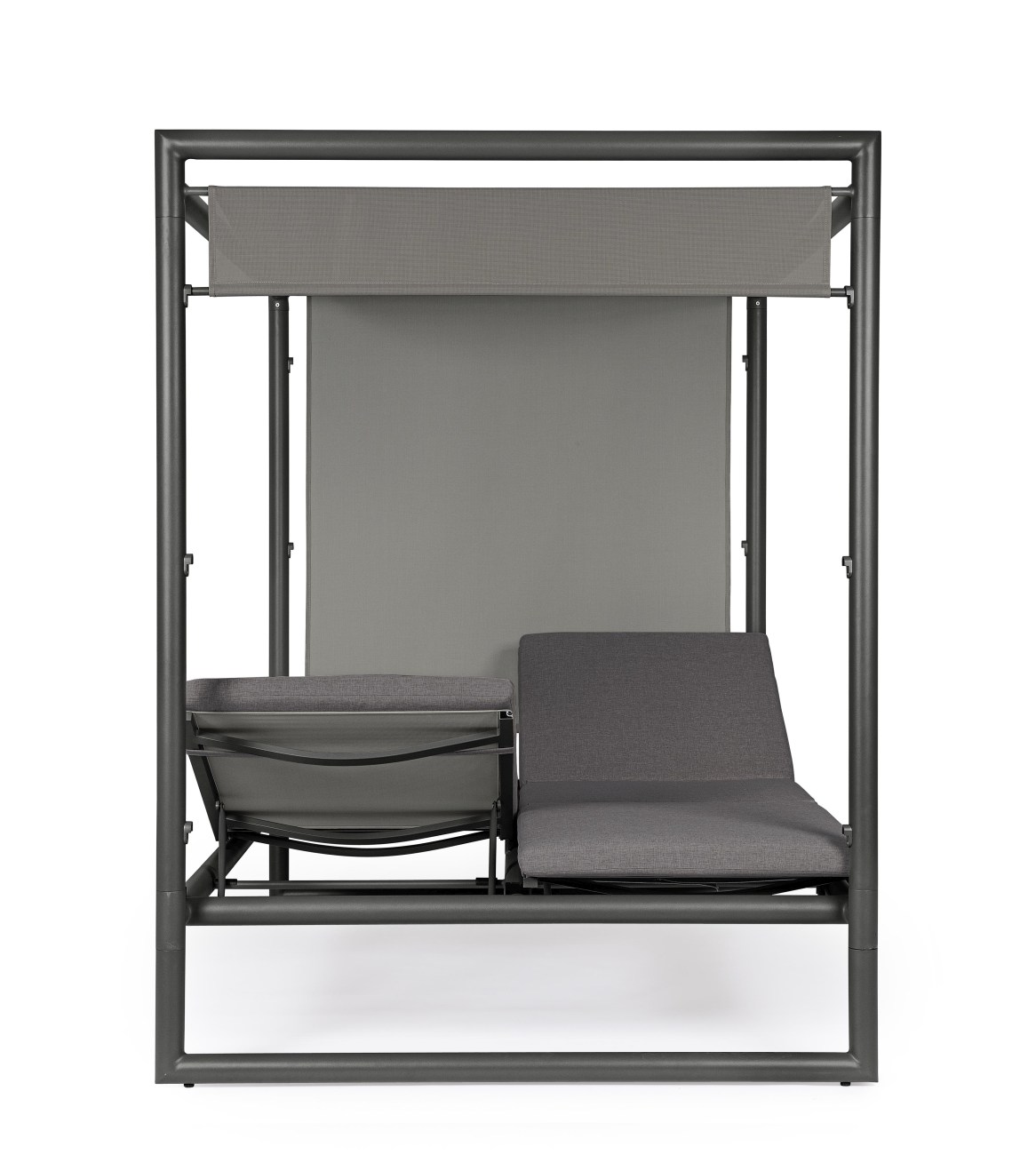 Gartendaybed Konnor aus Aluminium, Anthrazit