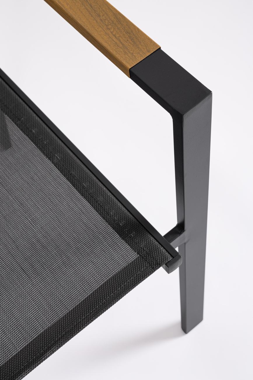 Gartenstuhl Heta aus Aluminium, Anthrazit