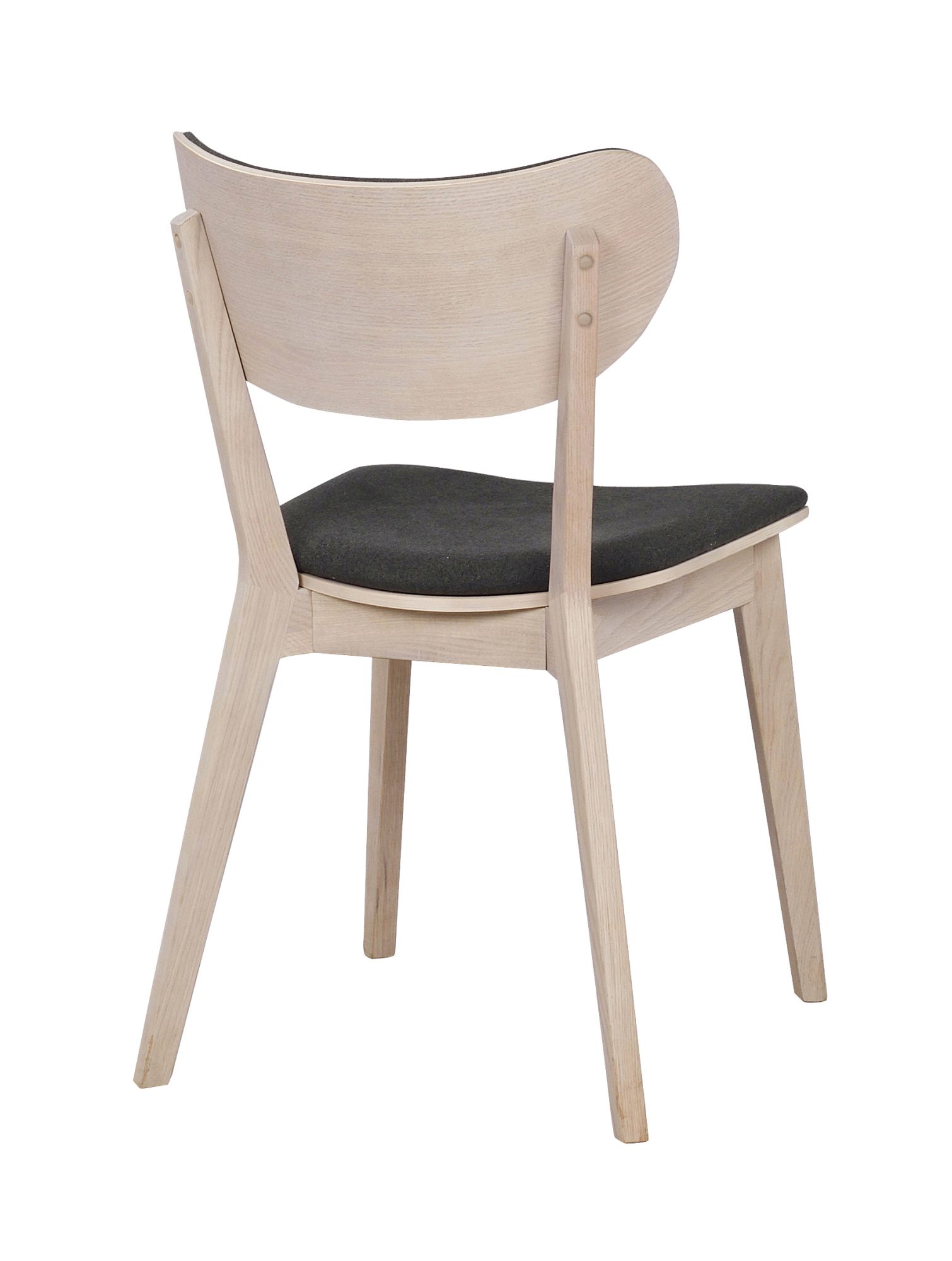 Stuhl Kato 2er Set, Whitewash / Dunkelgrau passt perfekt in stilvolle Wohnräume.