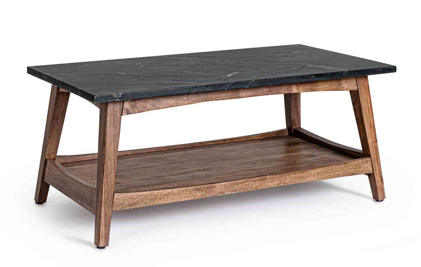 Beistelltisch Pueblo aus Akazienholz mit Marmorplatte, 105 cm Beistelltisch Pueblo aus Akazienholz mit Marmorplatte, 105 cm