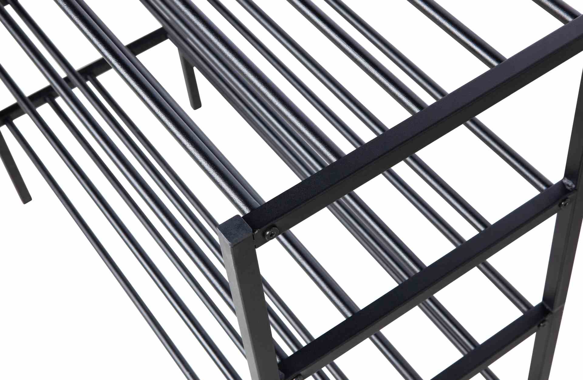 Schuhregal Ferro aus Metall, Schwarz