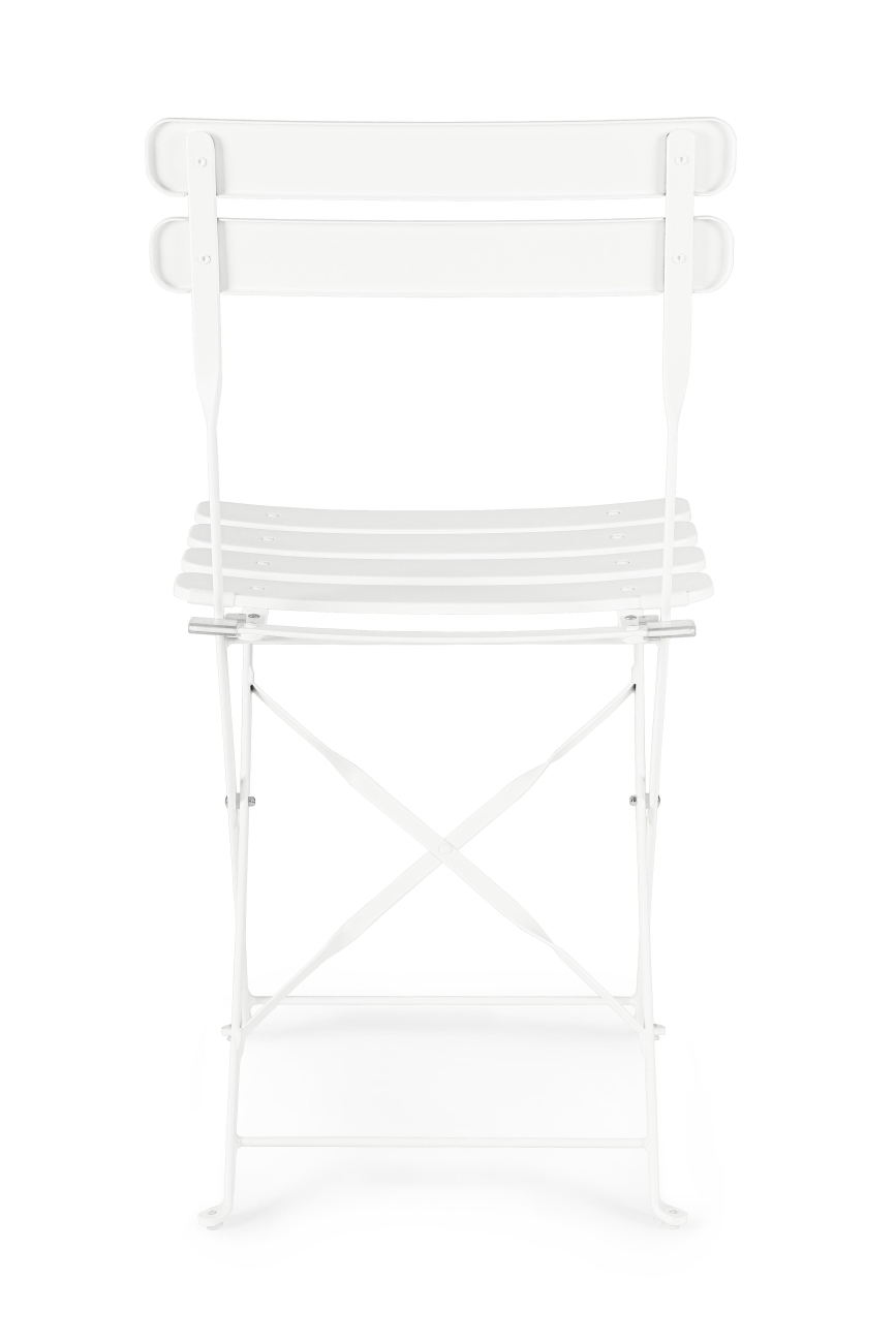 Gartenstuhl Yasmin aus Metall, Weiß