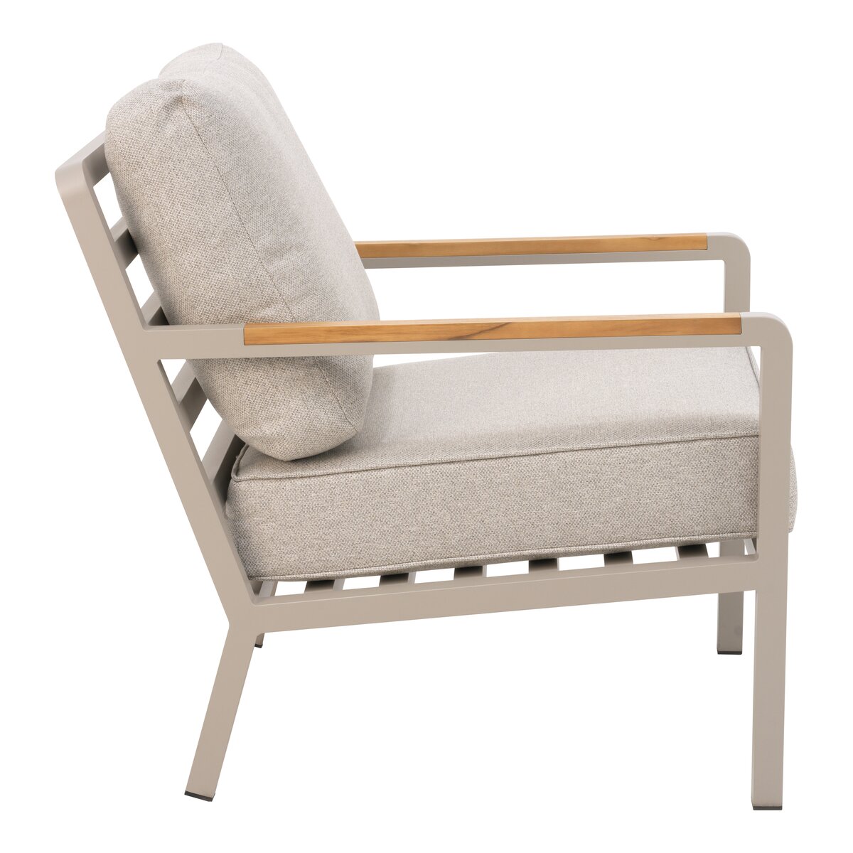 Garten-Sitzgruppe Nova, Khaki/Greige - Aluminium & wasserabweisender Stoff