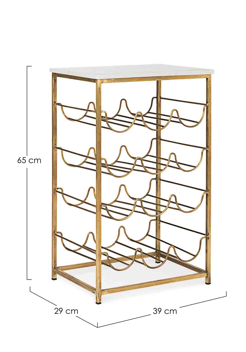 Beistelltisch Marmol aus Metall mit Marmorplatte