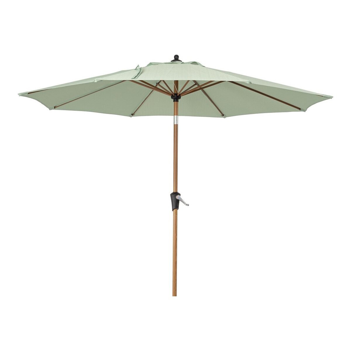 Sonnenschirm Palinuro aus Metall, modern und neigbar, Ø 300 cm, minzgrün, mit winddichtem Kamin