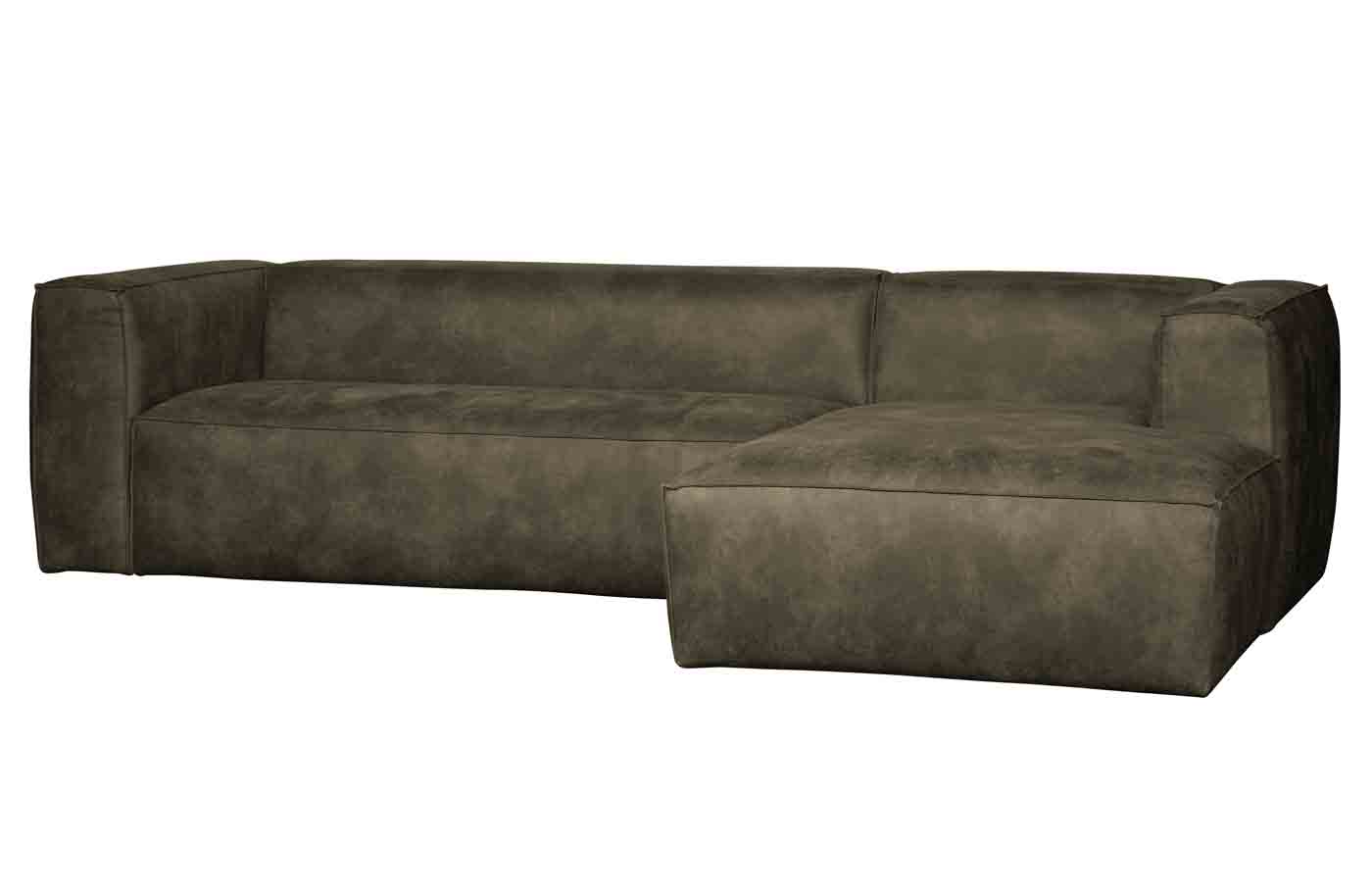 Ecksofa Bean Eco Leder, rechts Army