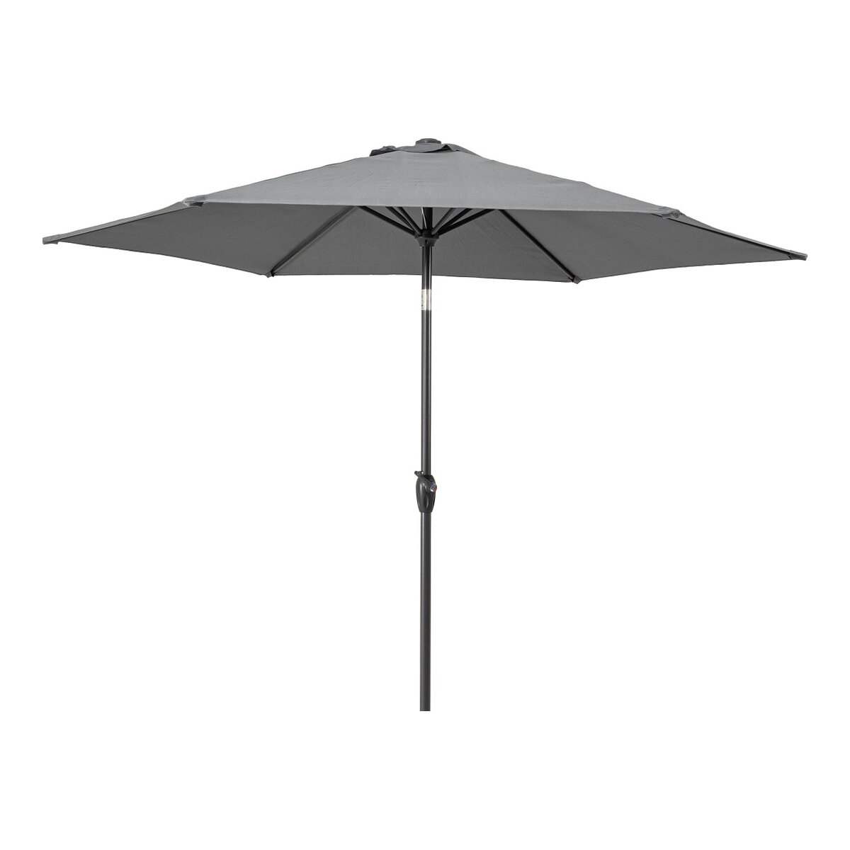 Sonnenschirm Kalife aus Aluminium, neigbar und winddicht, rund, dunkelgrau, Ø 270 cm