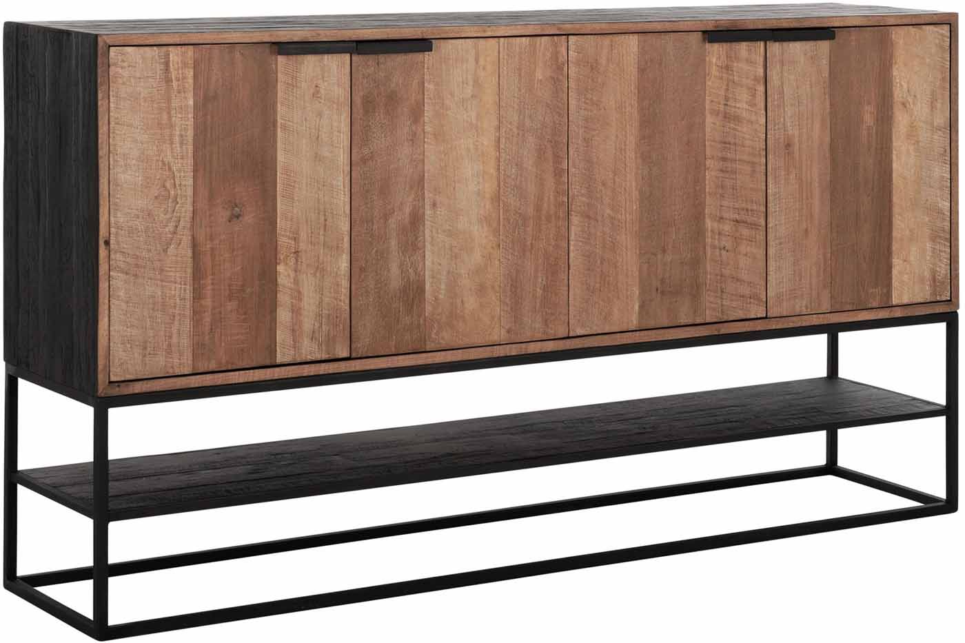 Sideboard Cosmo aus recyceltem Teakholz und Metall