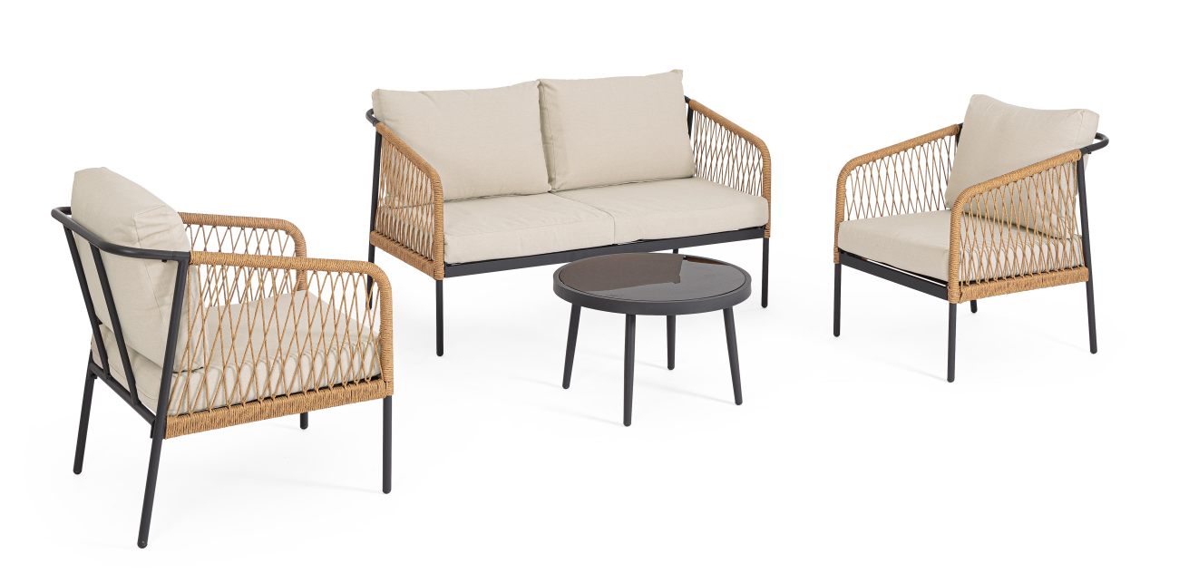 Garten-Set Felipe 4er Gruppe, Natur Garten-Set Felipe 4er Gruppe, Natur