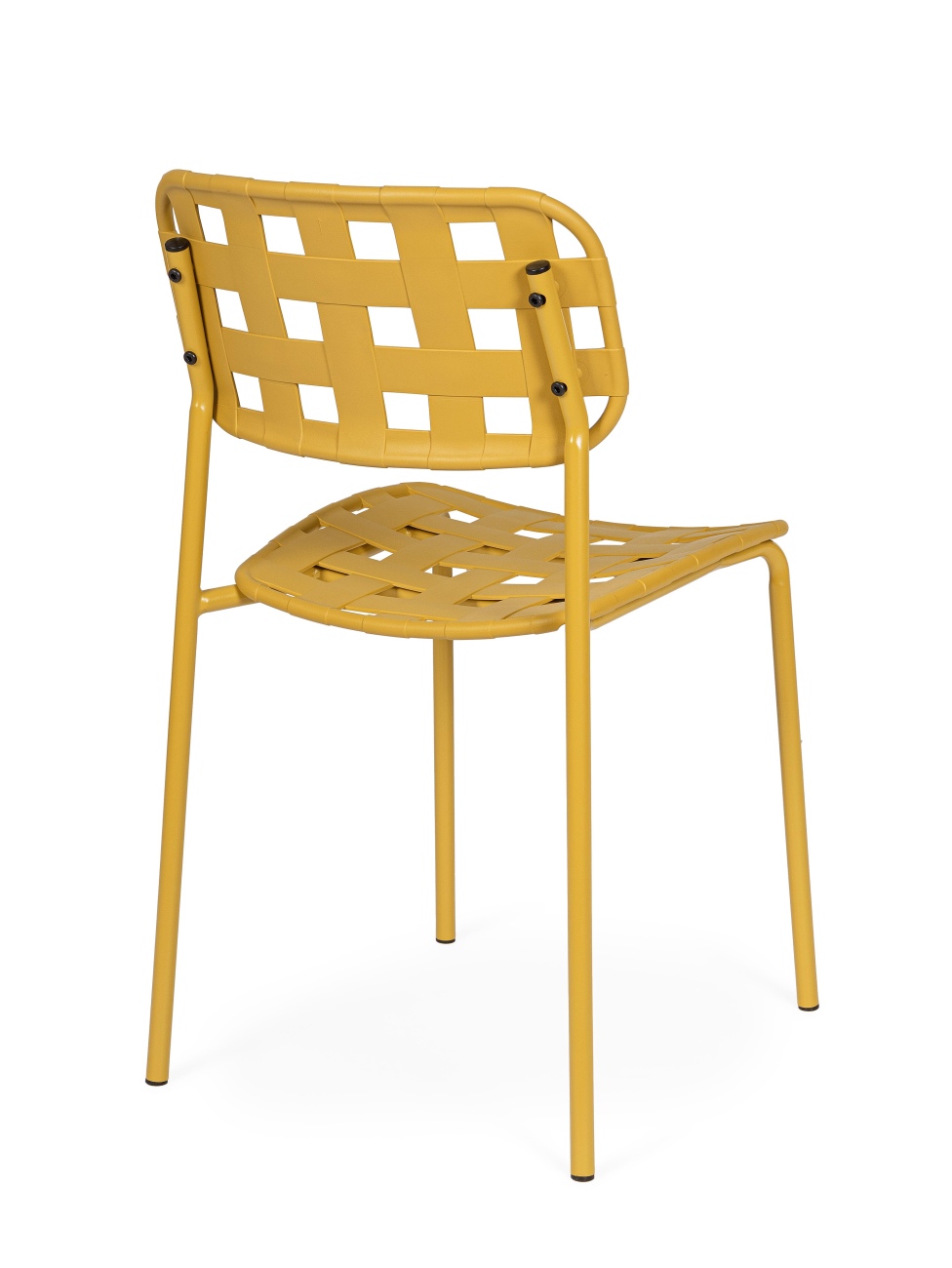 Gartenstuhl Clover aus Metall, Ocker