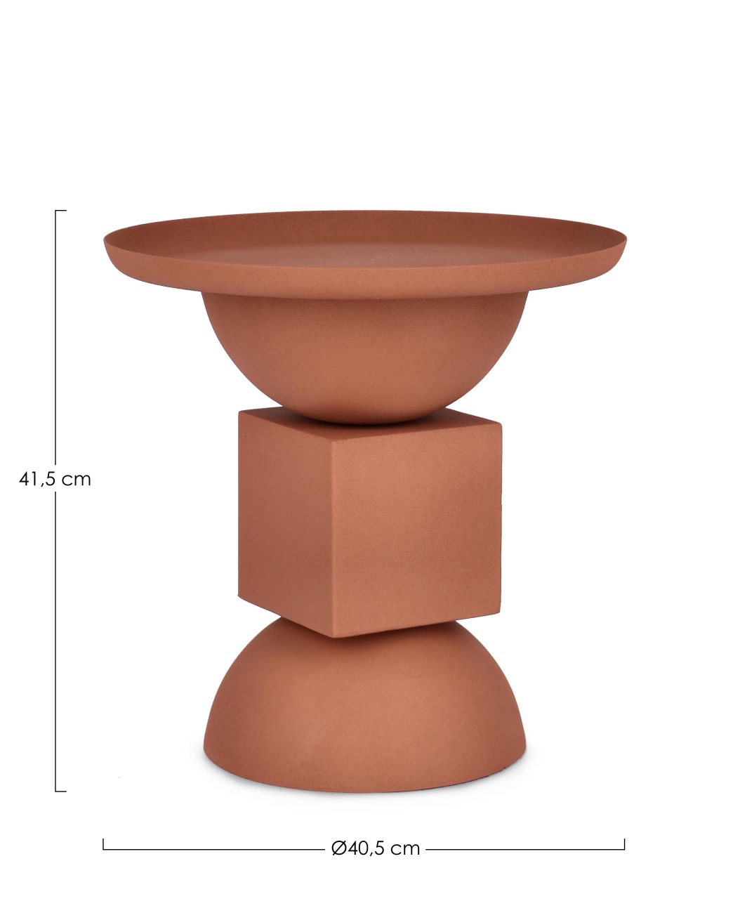 Beistelltisch Alka aus Metall, Rot