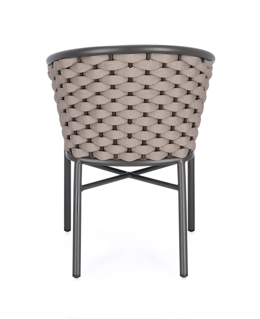 Gartenstuhl Margalida aus Aluminium, Taupe / Anthrazit