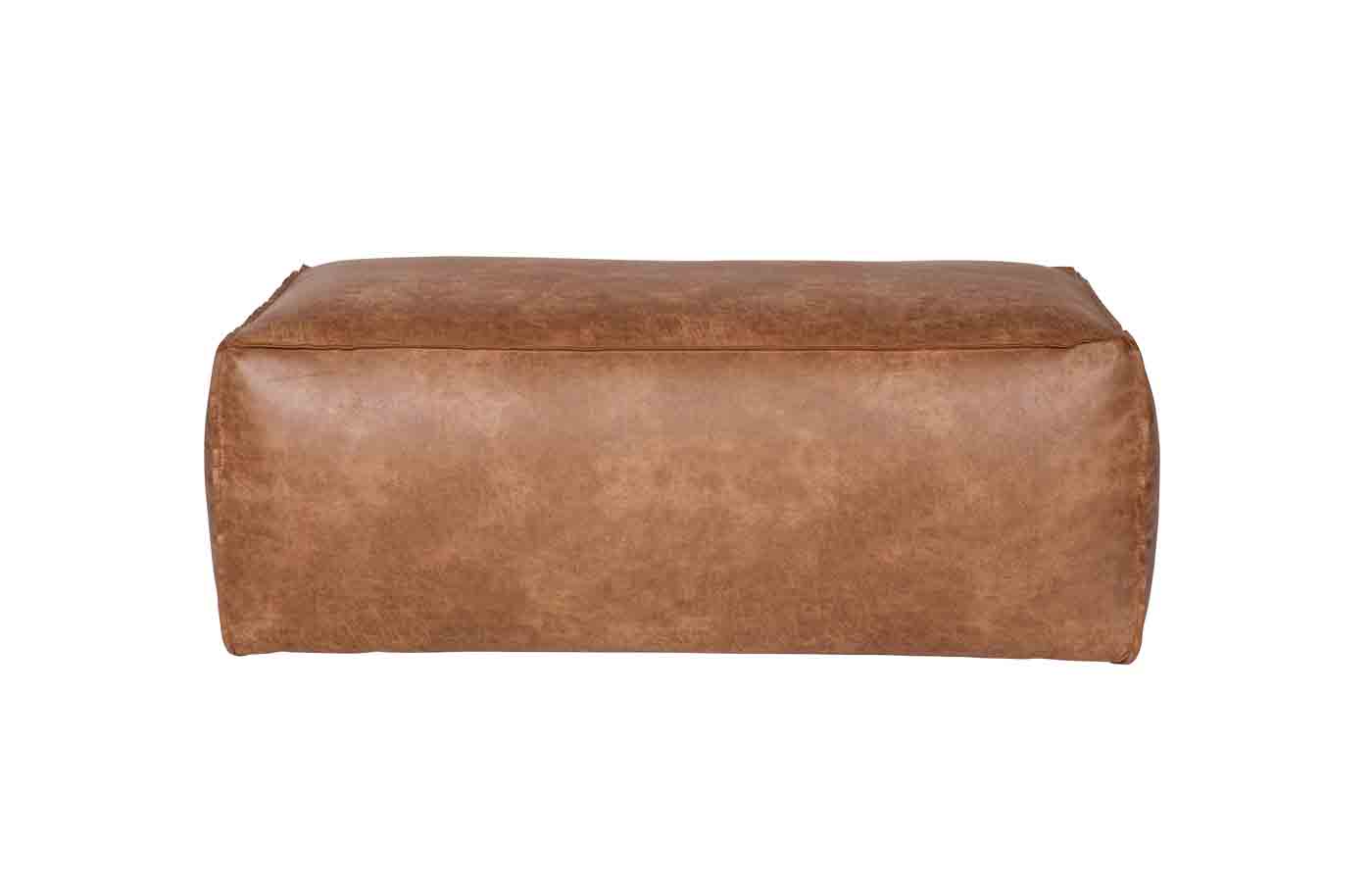 Pouf Rodeo Eco Leder, Cognac Pouf Rodeo Lederoptik, Cognac