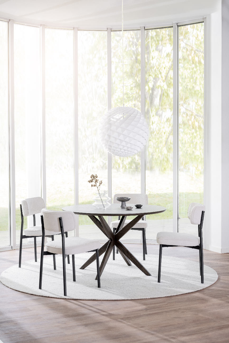 Esstisch Calverton Rund, 120cm, Braun
