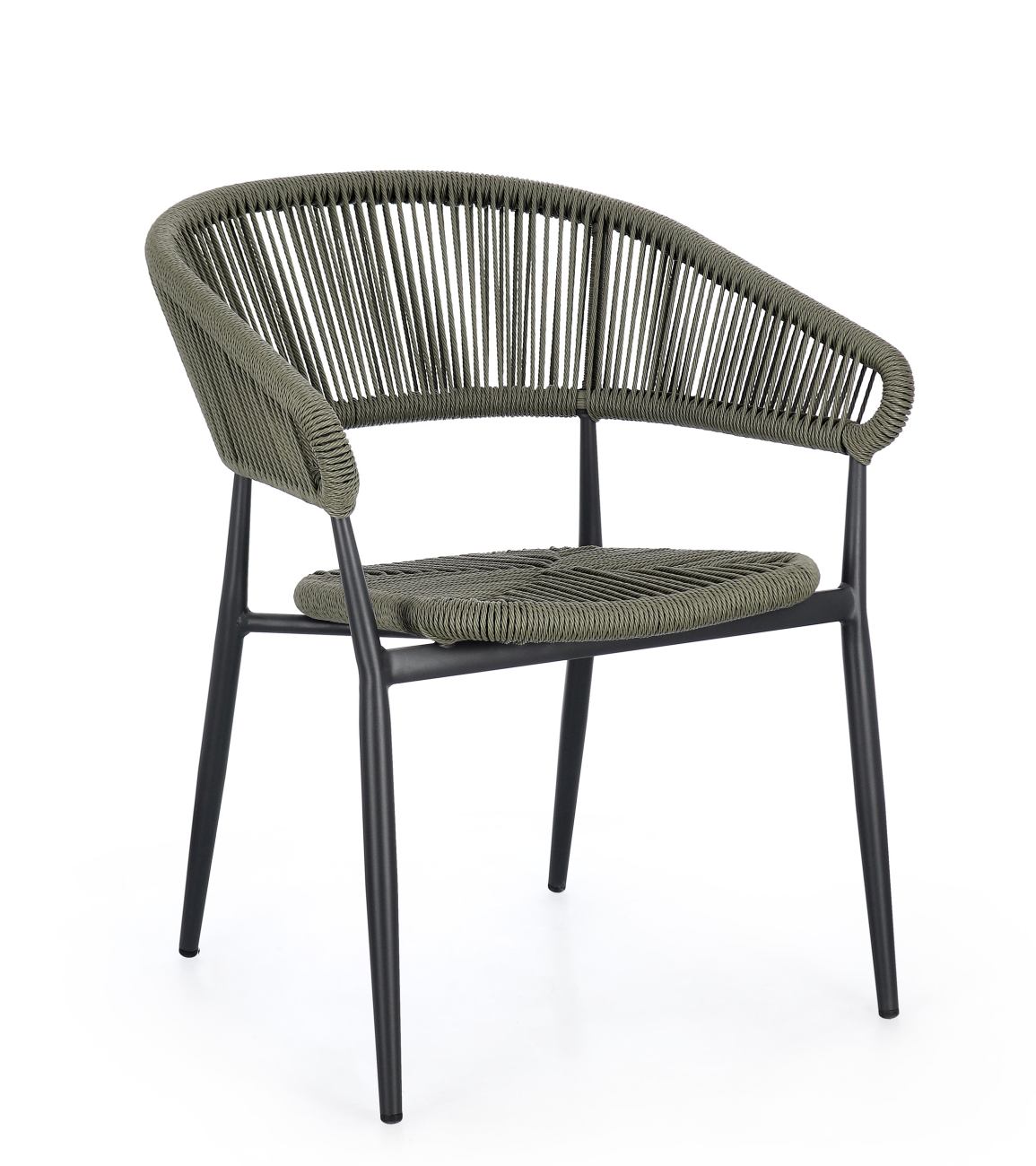 Gartenstuhl Algaida aus Aluminium, Anthrazit / Grün Gartenstuhl Algaida aus Aluminium, Anthrazit / Grün