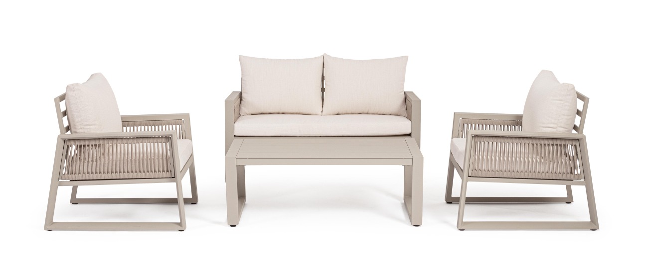 Garten-Set Captiva 4er Gruppe, Taupe