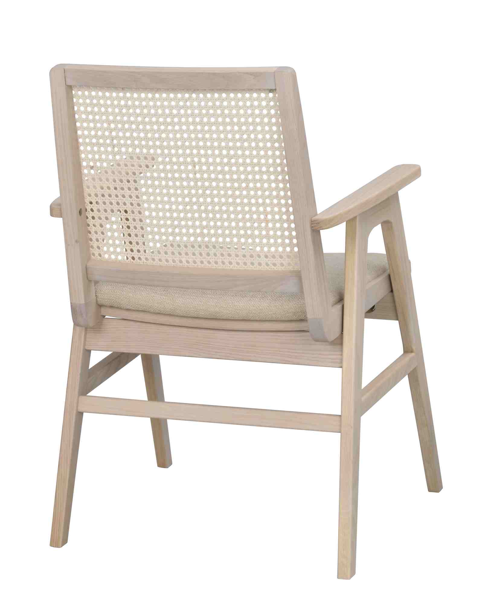 Hochwertiger Stuhl Prestwick 2er Set mit Armlehnen, Whitewash für jede Einrichtung.