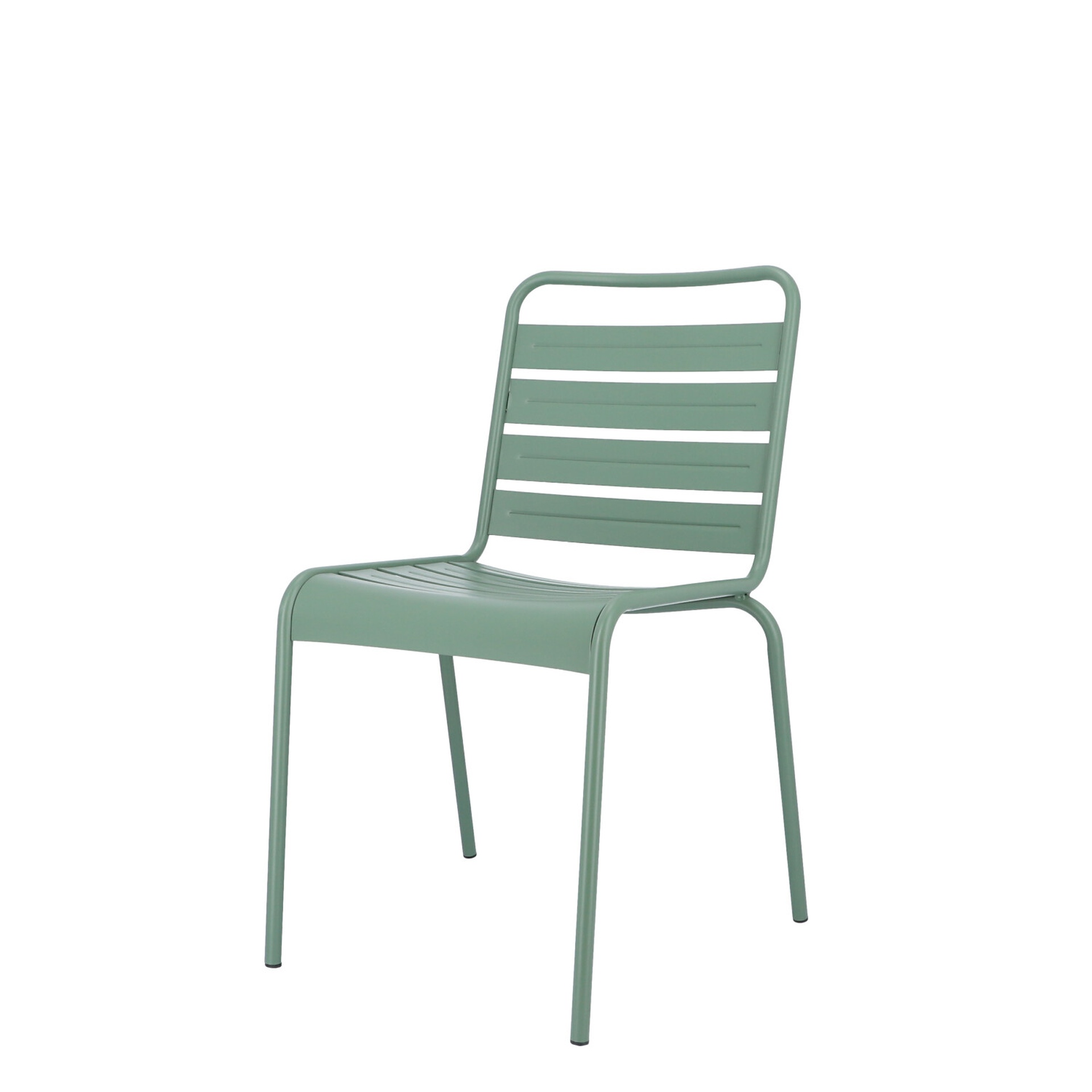 Stapelstuhl Mya Metal aus Aluminium, Salbei Stapelstuhl Mya Metal aus Aluminium, Salbei