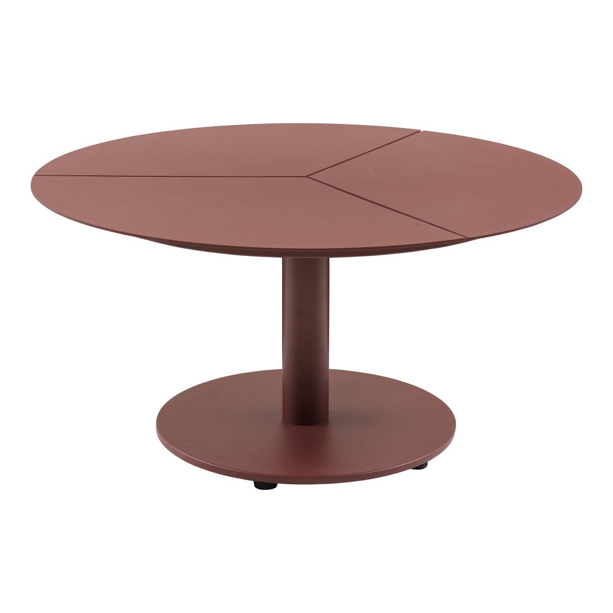 Gartencouchtisch Peace aus Aluminium - 80x80x46 cm, Zinnoberrot