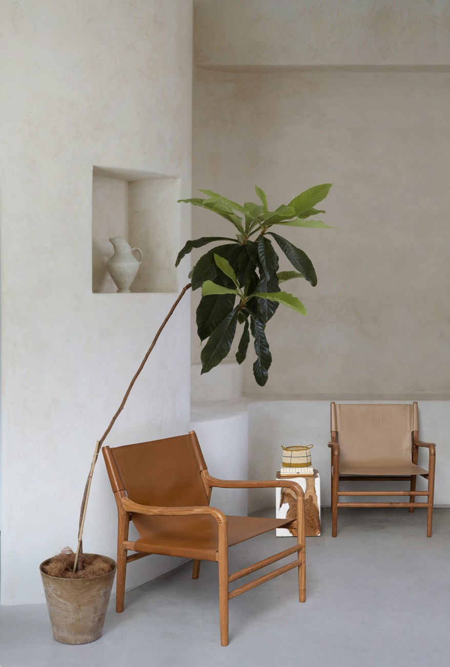 Sessel Caroline aus Teakholz, Taupe