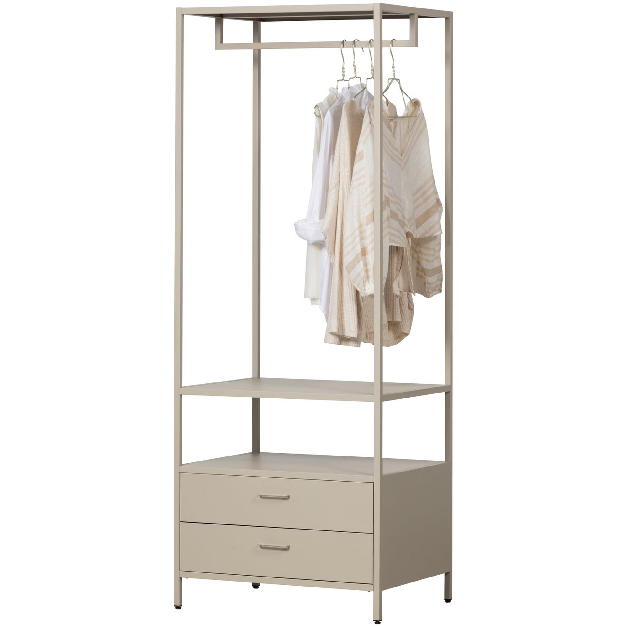 Kleiderschrank Metall offen | platzsparend, Stauraum, modern