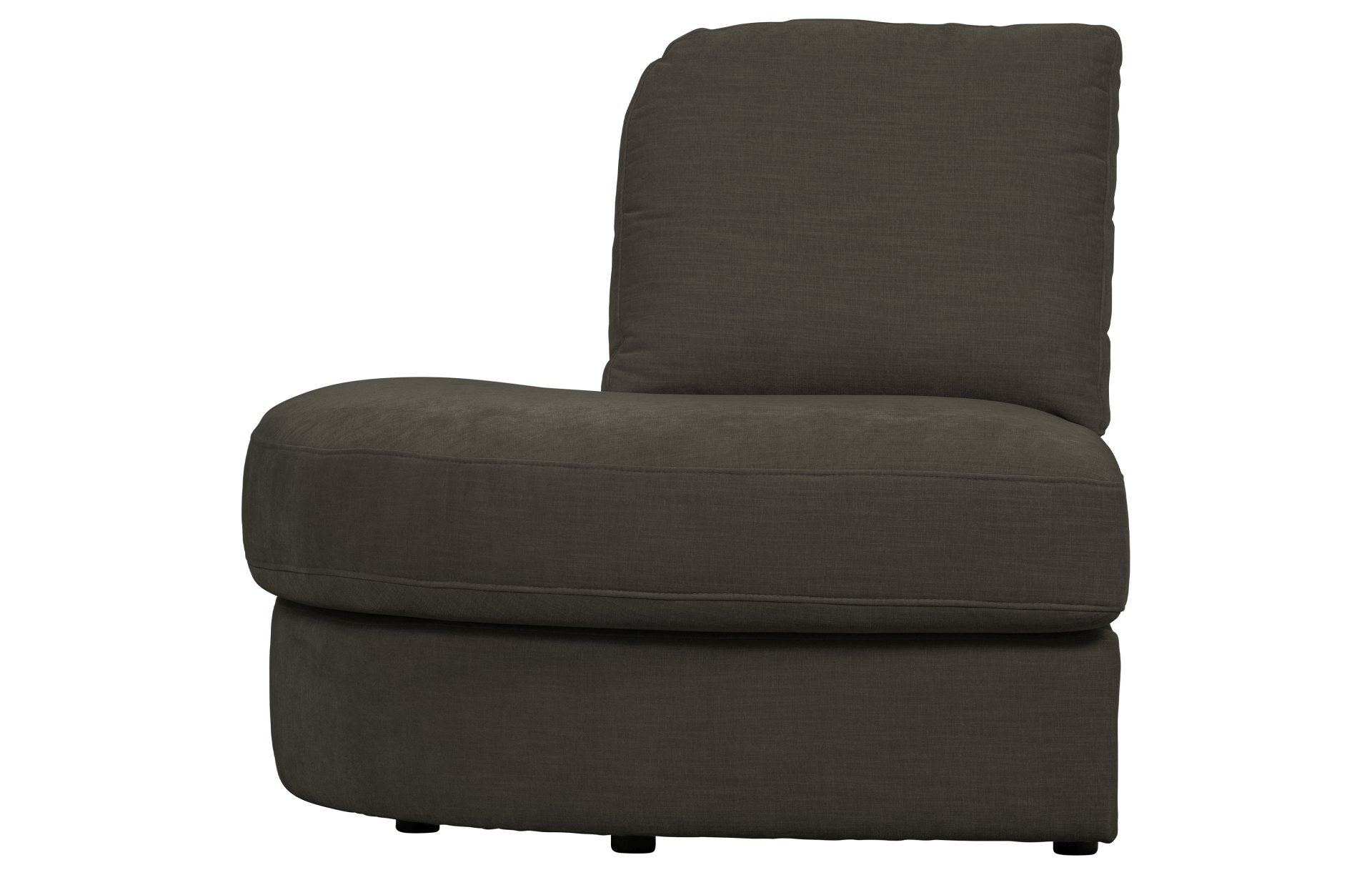 Modulsofa Family 1-Seat Eck-Element Rund Links, Anthrazit