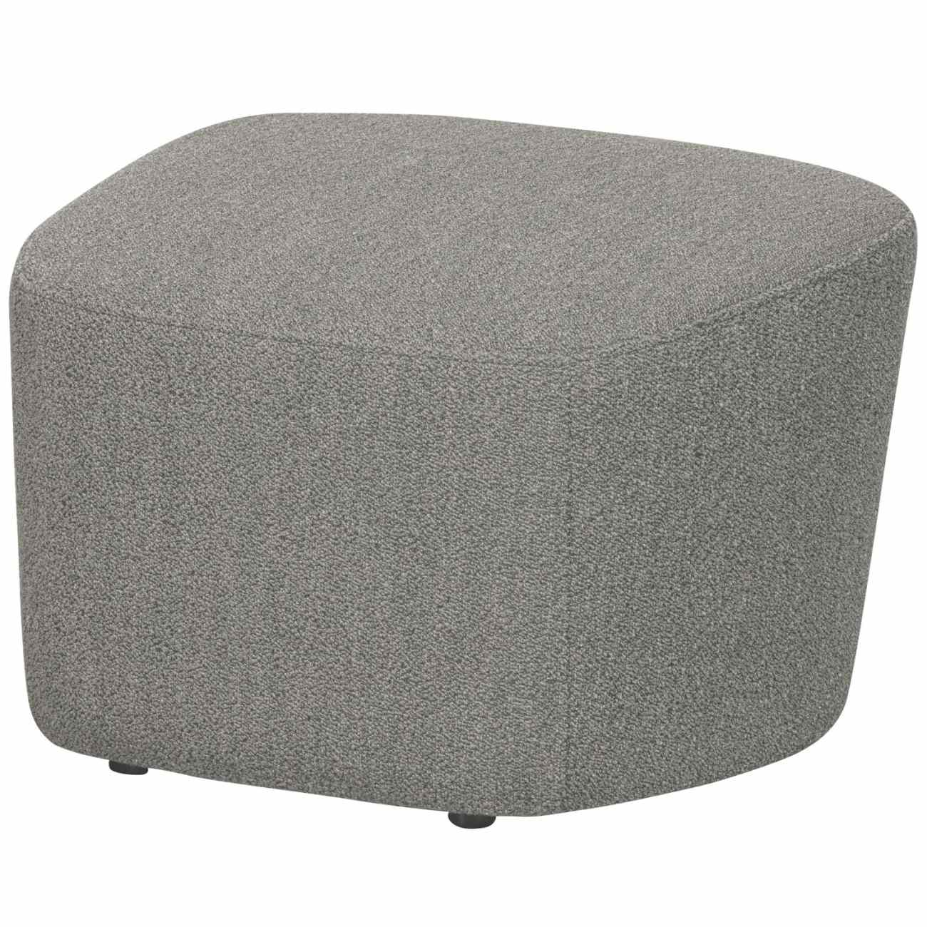 Hocker Lofty aus Boucle-Stoff, Grau Hocker Lofty aus Boucle-Stoff, Grau